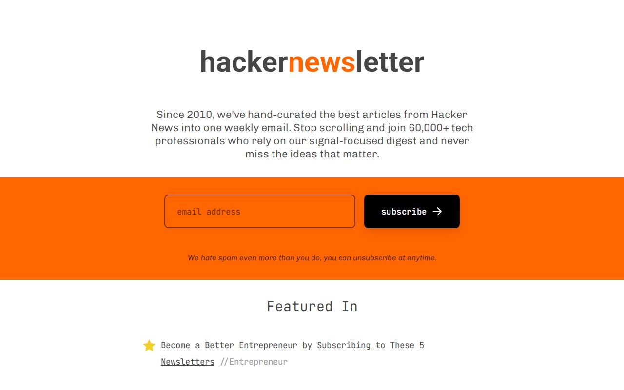 www.hackernewsletter.com